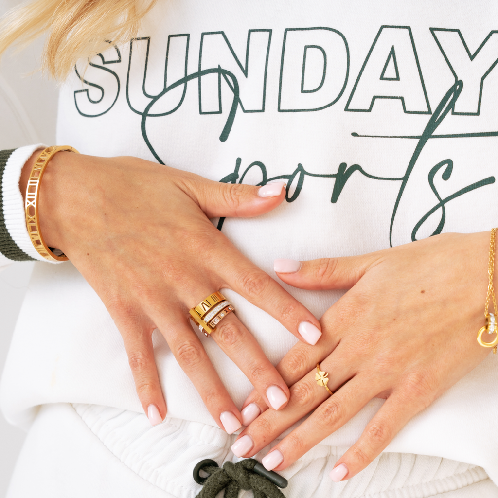 Triple Roman Numeral Ring | 18K Gold