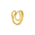 Anel Ajustável Ava Abstrato Banhado em Ouro 18K