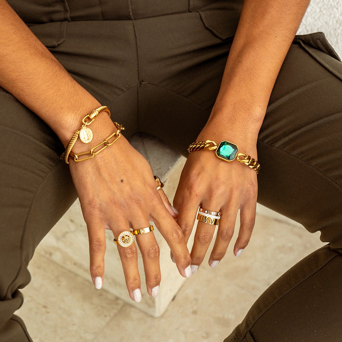 Triple Roman Numeral Ring | 18K Gold