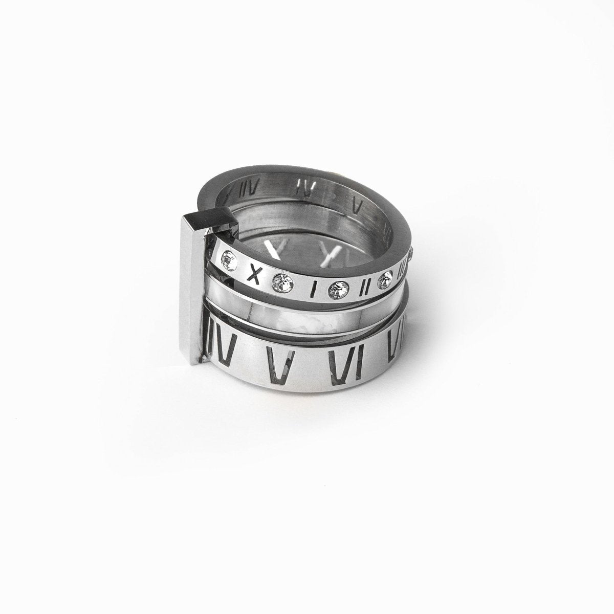Triple Roman Numeral Ring | 18K Gold