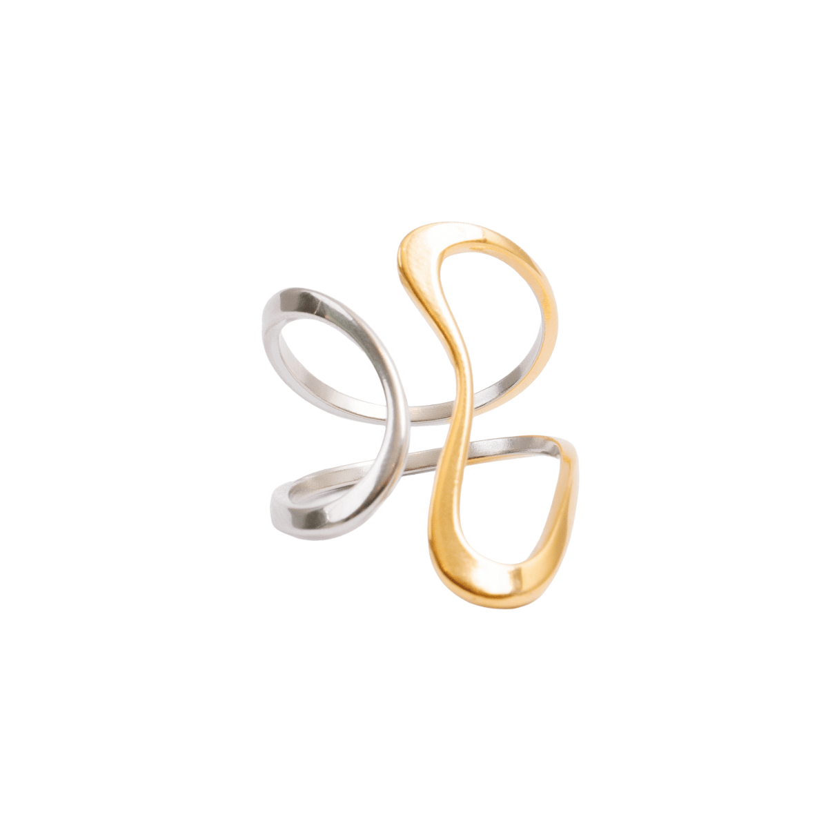Contour Adjustable Ring | Gold & Silver Mix