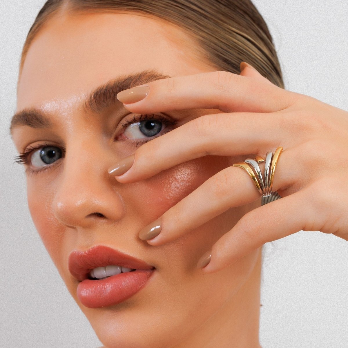 Flow Adjustable Ring | Gold & Silver Mix