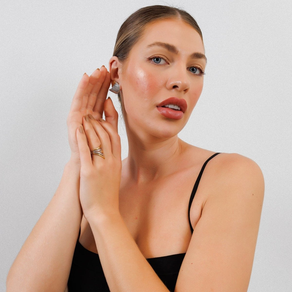 Flow Adjustable Ring | Gold & Silver Mix