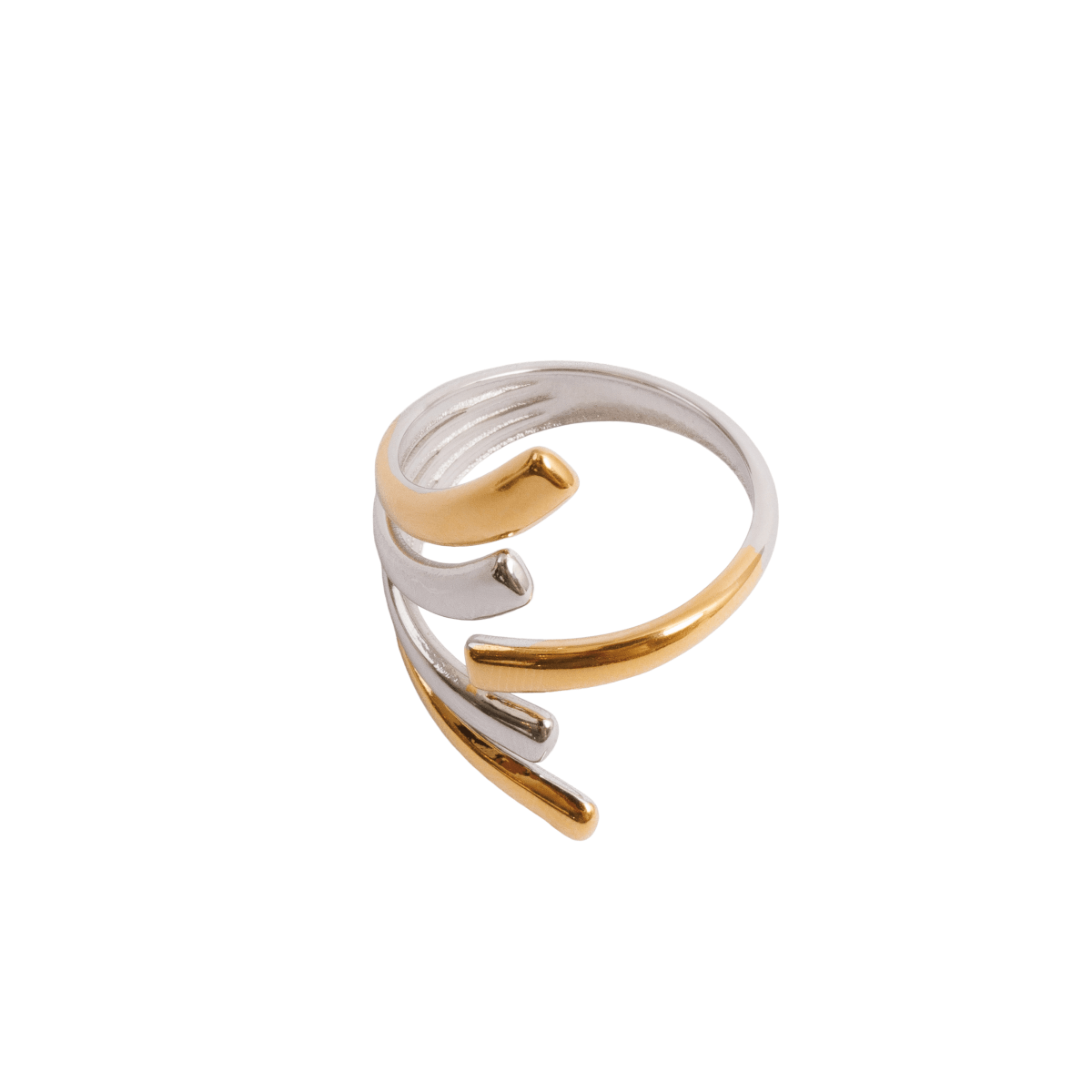 Flow Adjustable Ring | Gold & Silver Mix