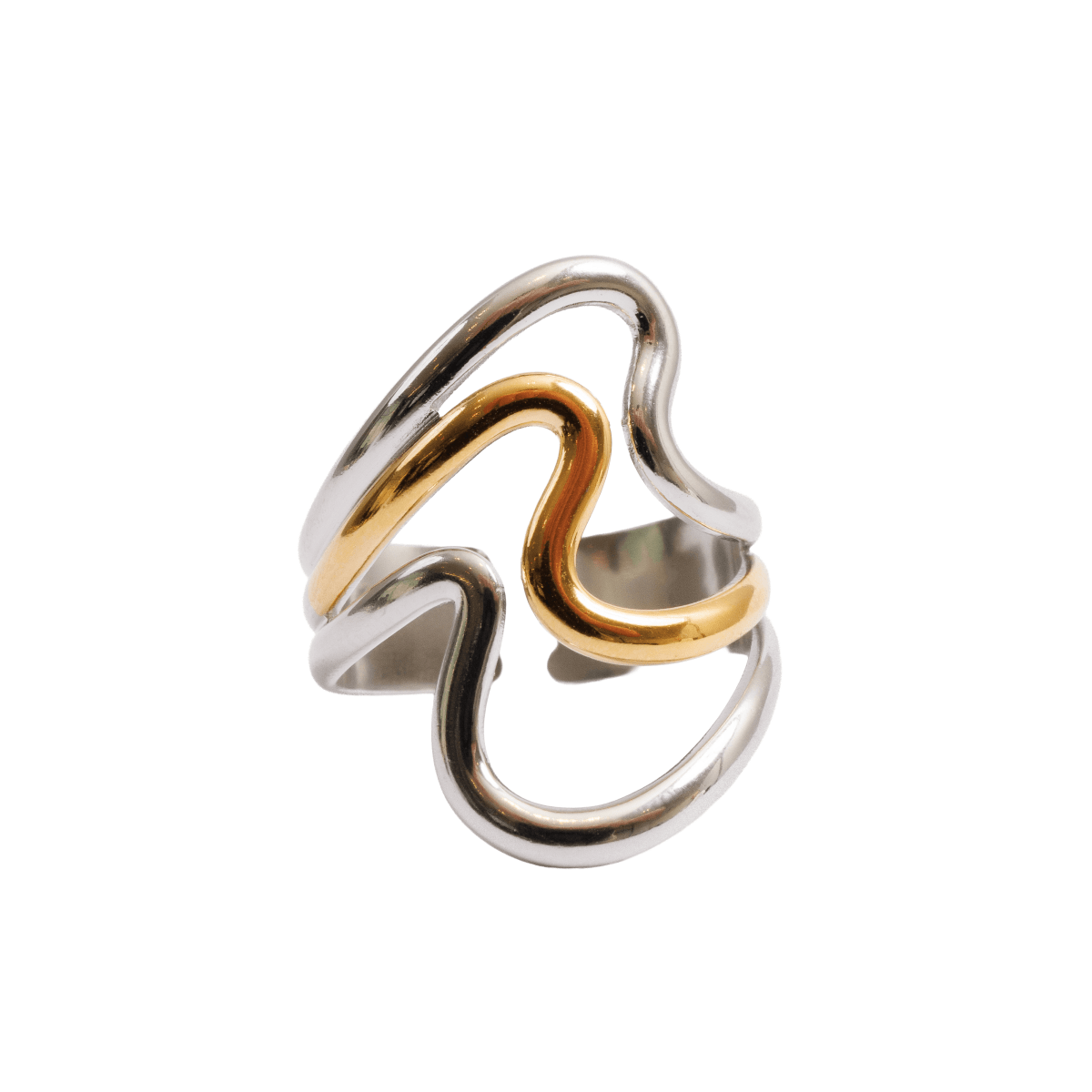 Dual Harmony Adjustable Ring | Gold & Silver Mix