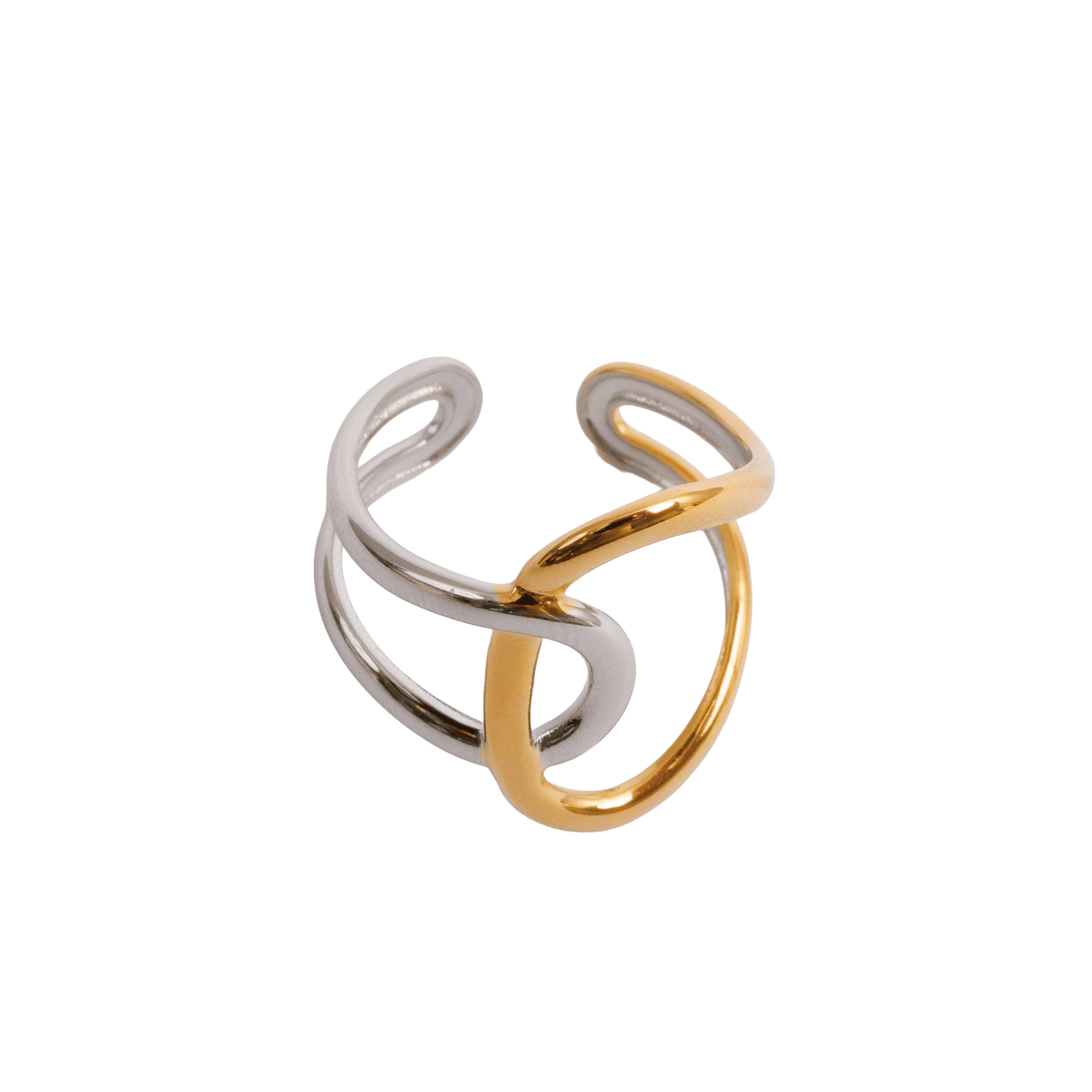Bonds of Light Adjustable Ring | Gold & Silver Mix