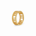 Anel Numeral Romanos Banhado em Ouro 18K