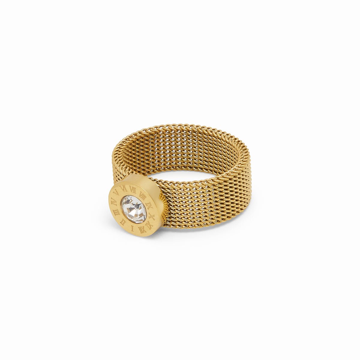 Roman Mesh Ring | 18K Gold