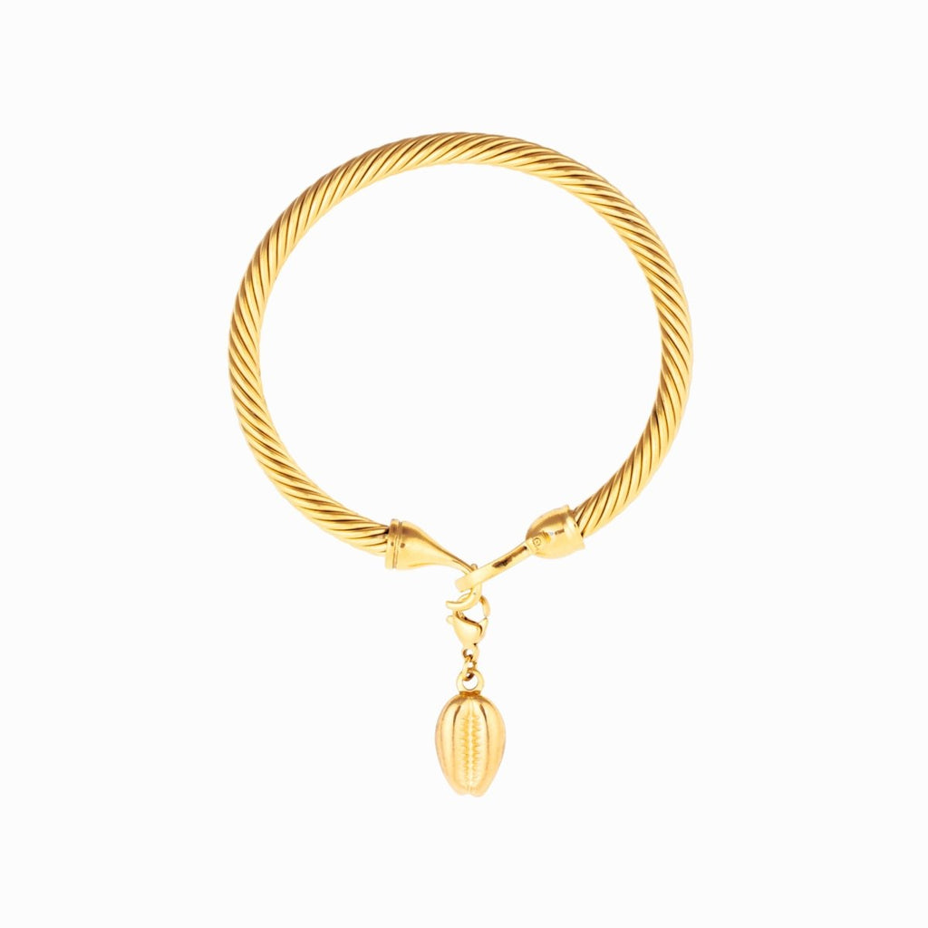 Bracelete Concha Hana Banhado em Ouro 18K