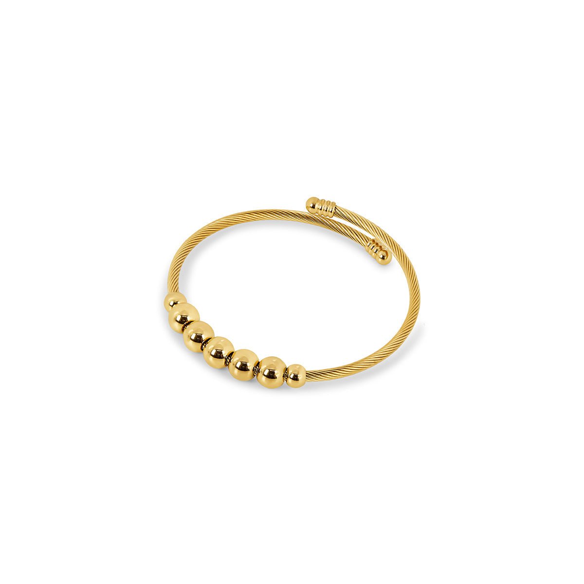 Anti-Stress Adjustable Ball Bracelet | 18K Gold