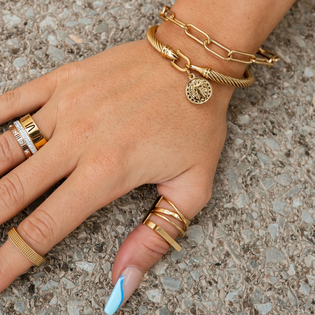 Saint Benedict Charm Bracelet | 18K Gold