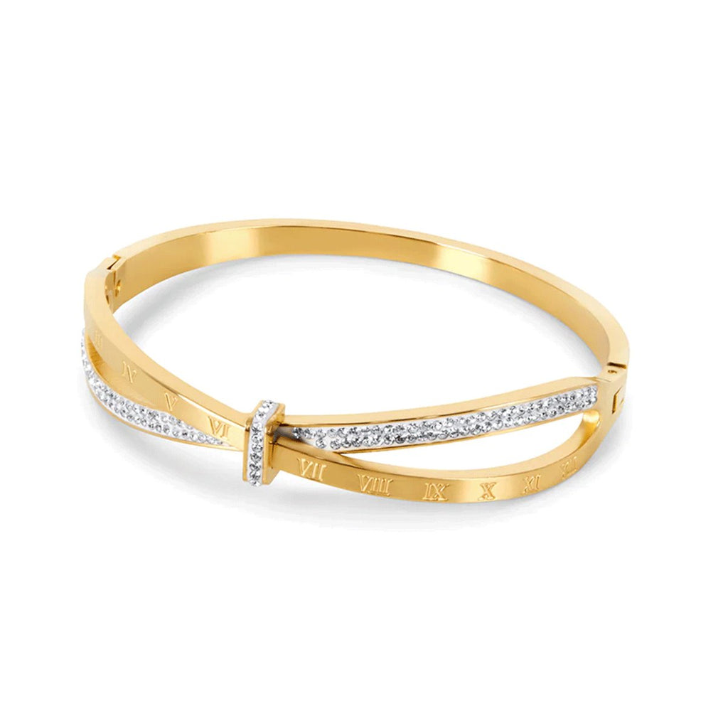 Roman Zirconia Bracelet | 18K Gold
