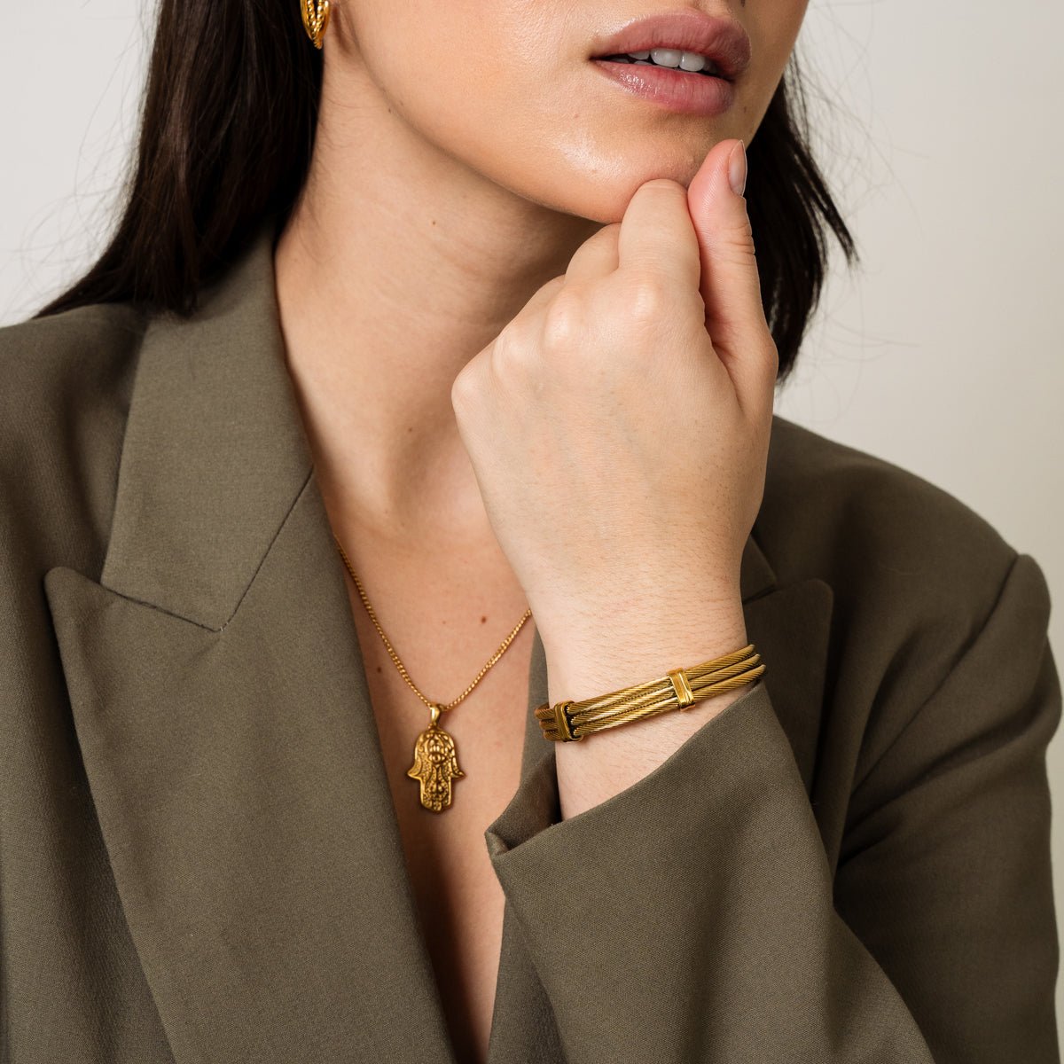 Wire Bangle | 18K Gold