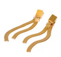 Brinco Catarina Malha Metal Banhado em Ouro 18K