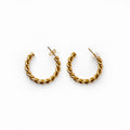 Brinco de Argola Twist Banhado em Ouro 18K