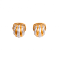 Dome Crystal Earring | 18K Gold & Silver