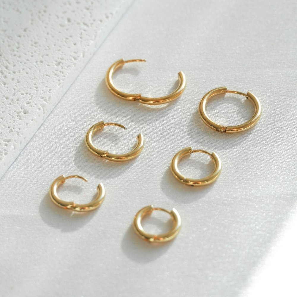 Triple Hoop Earrings Set | 18K Gold