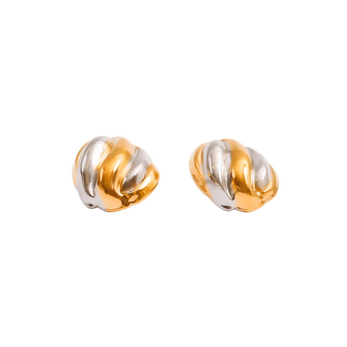 Twist Essence Earring | 18K Gold & Silver