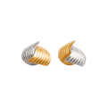 Wave Motion Earring | 18K Gold & Silver