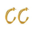 Brincos de Argola Madison Banhado em Ouro 18k