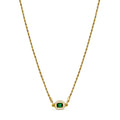 Colar Aura Esmeralda Banhado em Ouro 18K