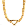 Minimalist Heart Choker Necklace | 18K Gold