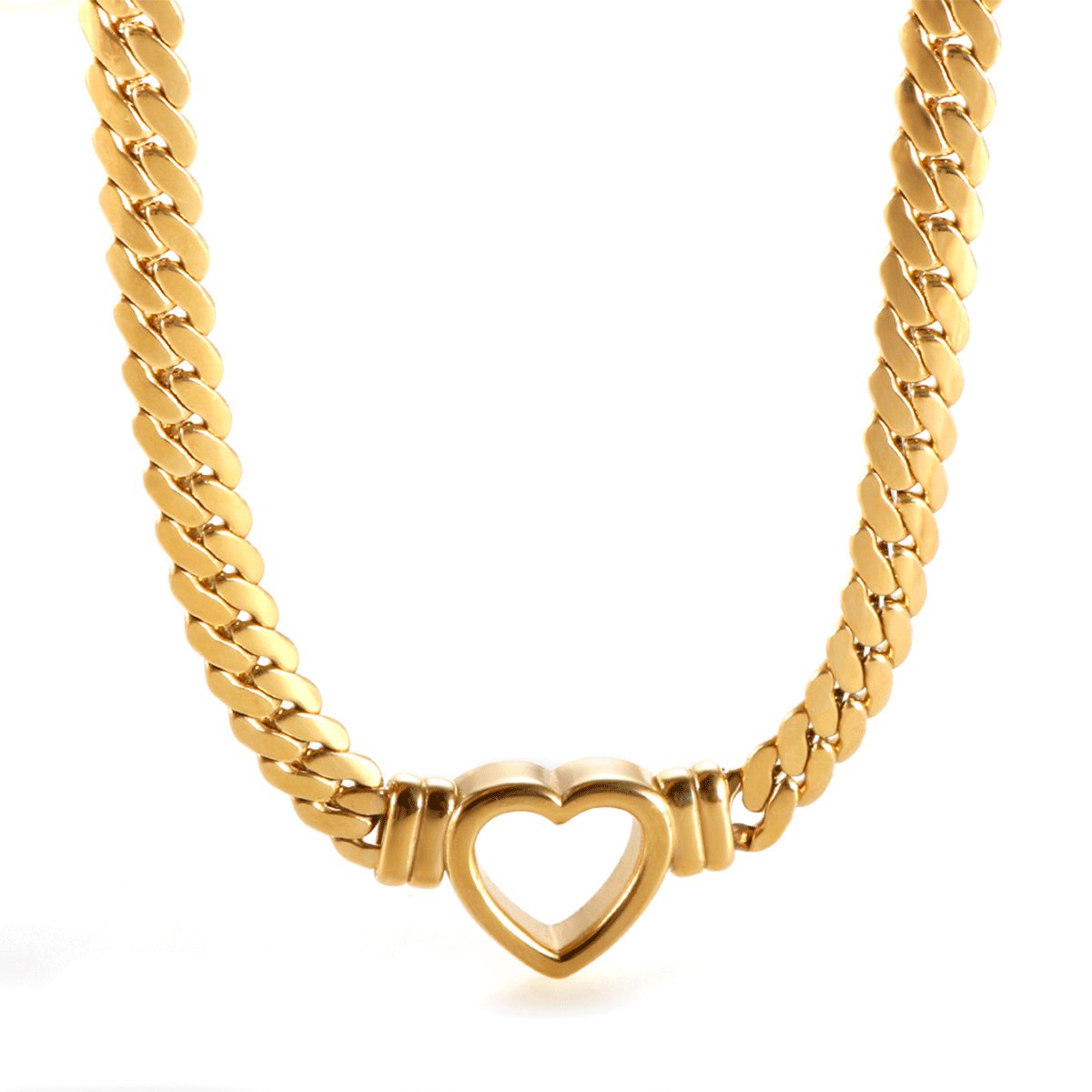 Minimalist Heart Choker Necklace | 18K Gold