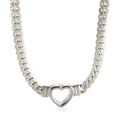 Minimalist Heart Choker Necklace | Silver