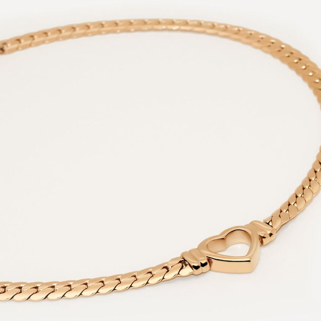 Minimalist Heart Choker Necklace | 18K Gold