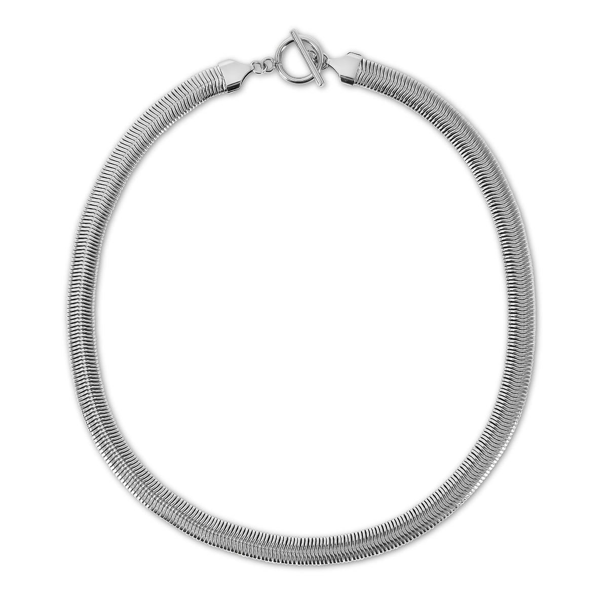 Gaia Mesh Choker Necklace | Silver