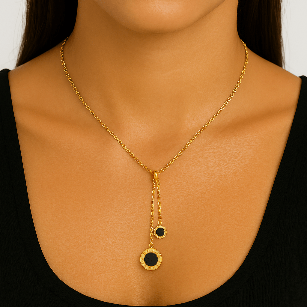 Colar Gravatinha Athenas Banhado em Ouro 18k