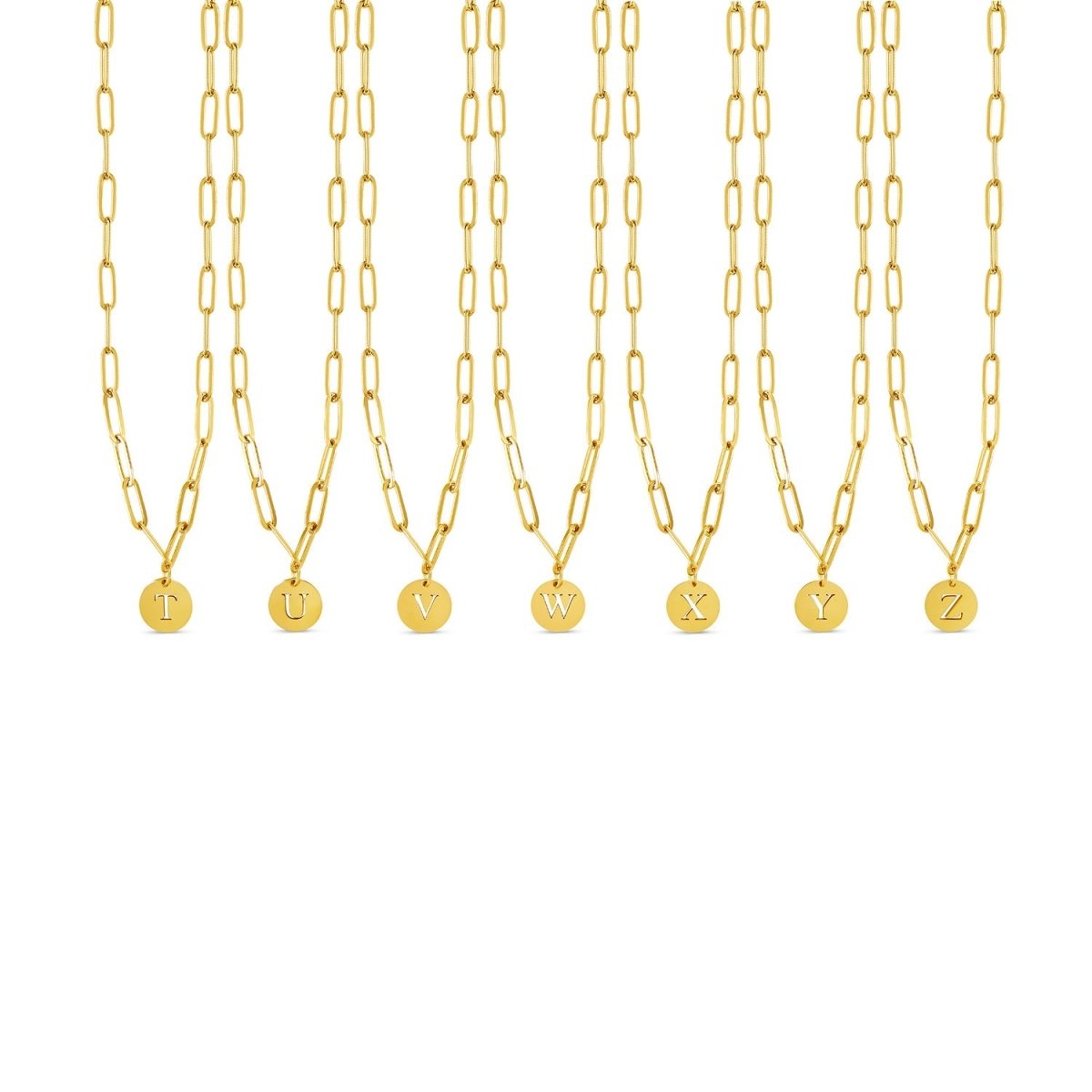 Colar Letra Inicial Clip Chain Banhado em Ouro 18K