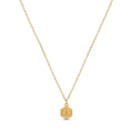 Colar Letra Inicial Hex Banhado em Ouro 18K