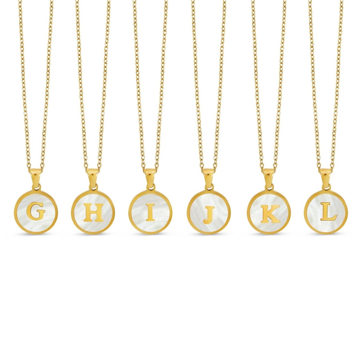 Colar Letra Inicial Marble Banhado em Ouro 18K