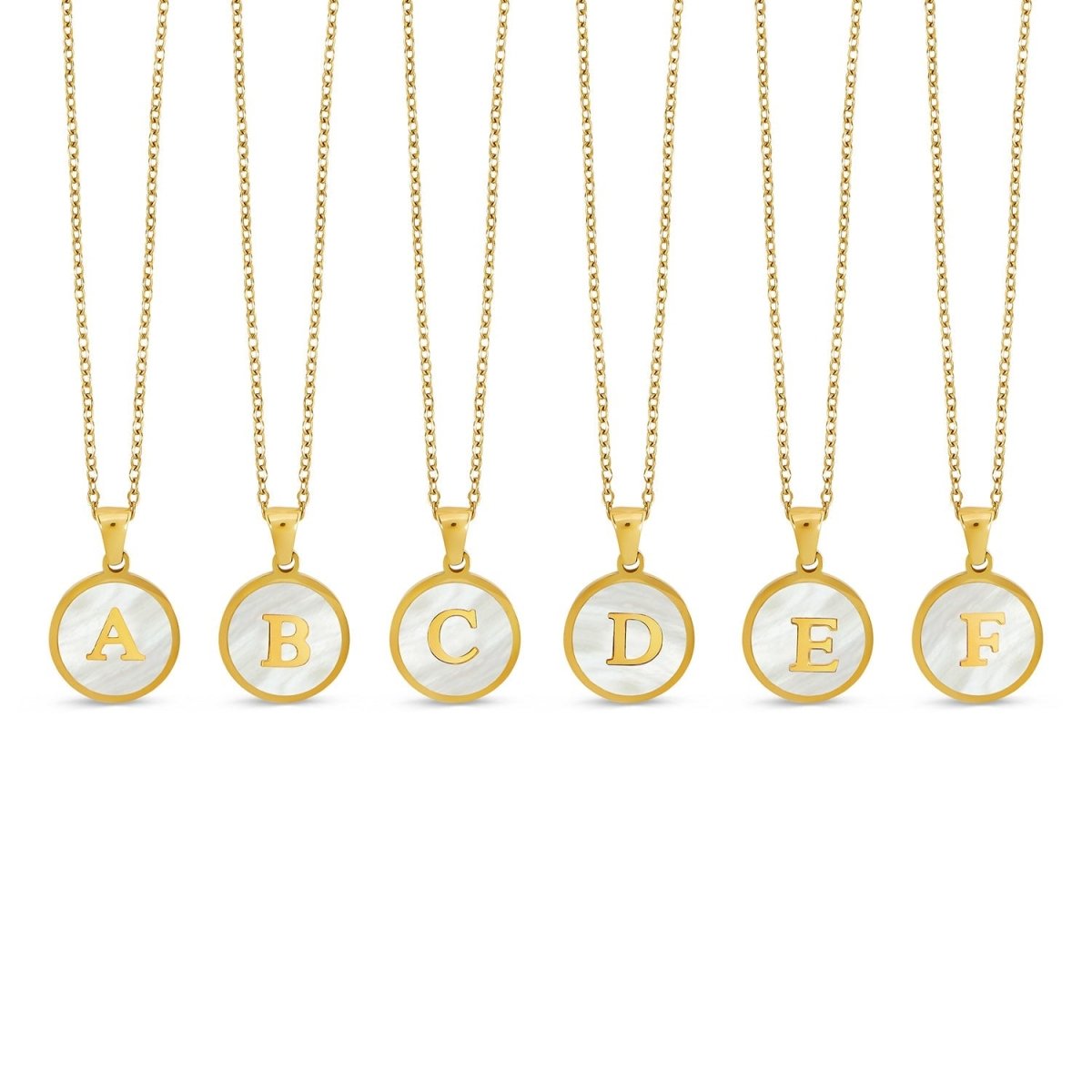 Colar Letra Inicial Marble Banhado em Ouro 18K
