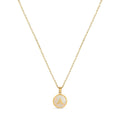 Colar Letra Inicial Marble Banhado em Ouro 18K
