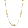Colar Pingente Oval Angellica Banhado em Ouro 18K