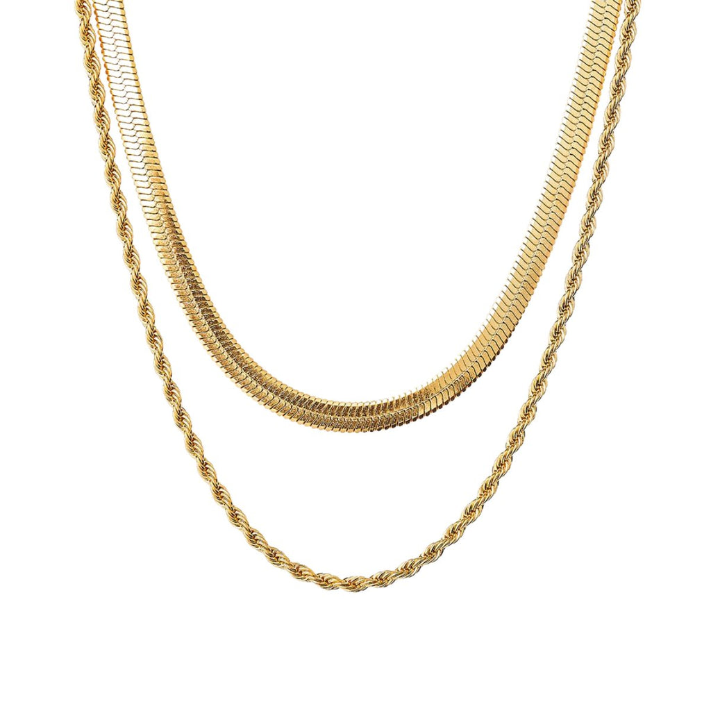 Melina Layered Necklace Set | 18K Gold