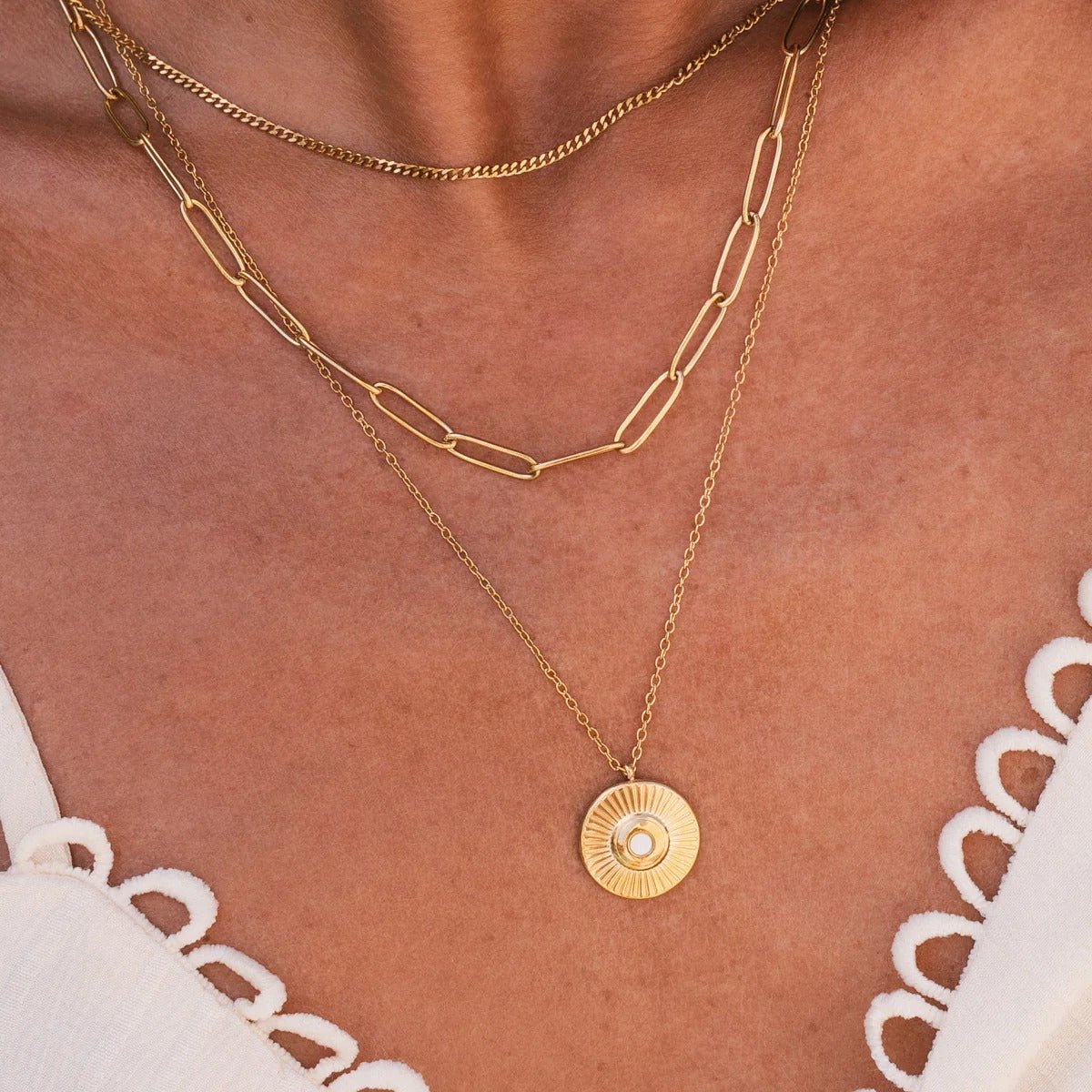 Cleopatra Layered Necklace Set | 18K Gold
