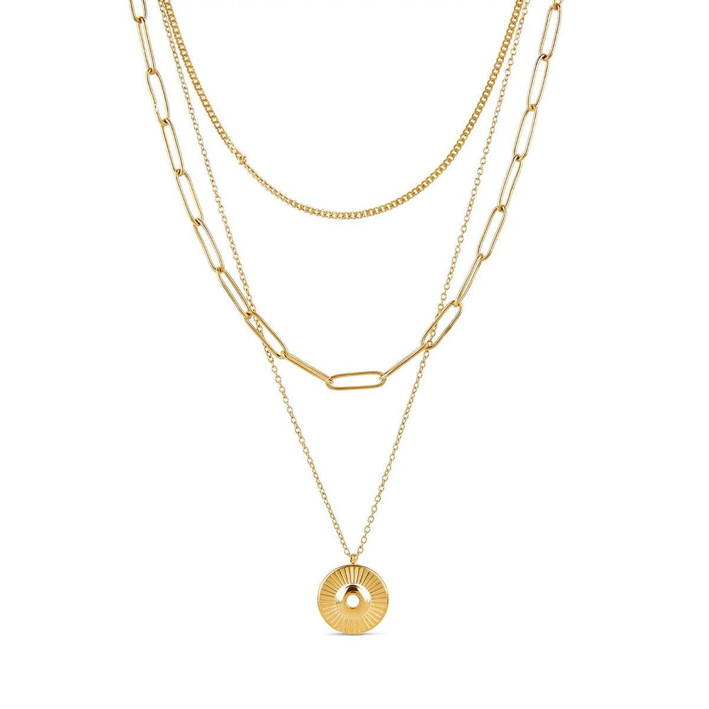 Cleopatra Layered Necklace Set | 18K Gold