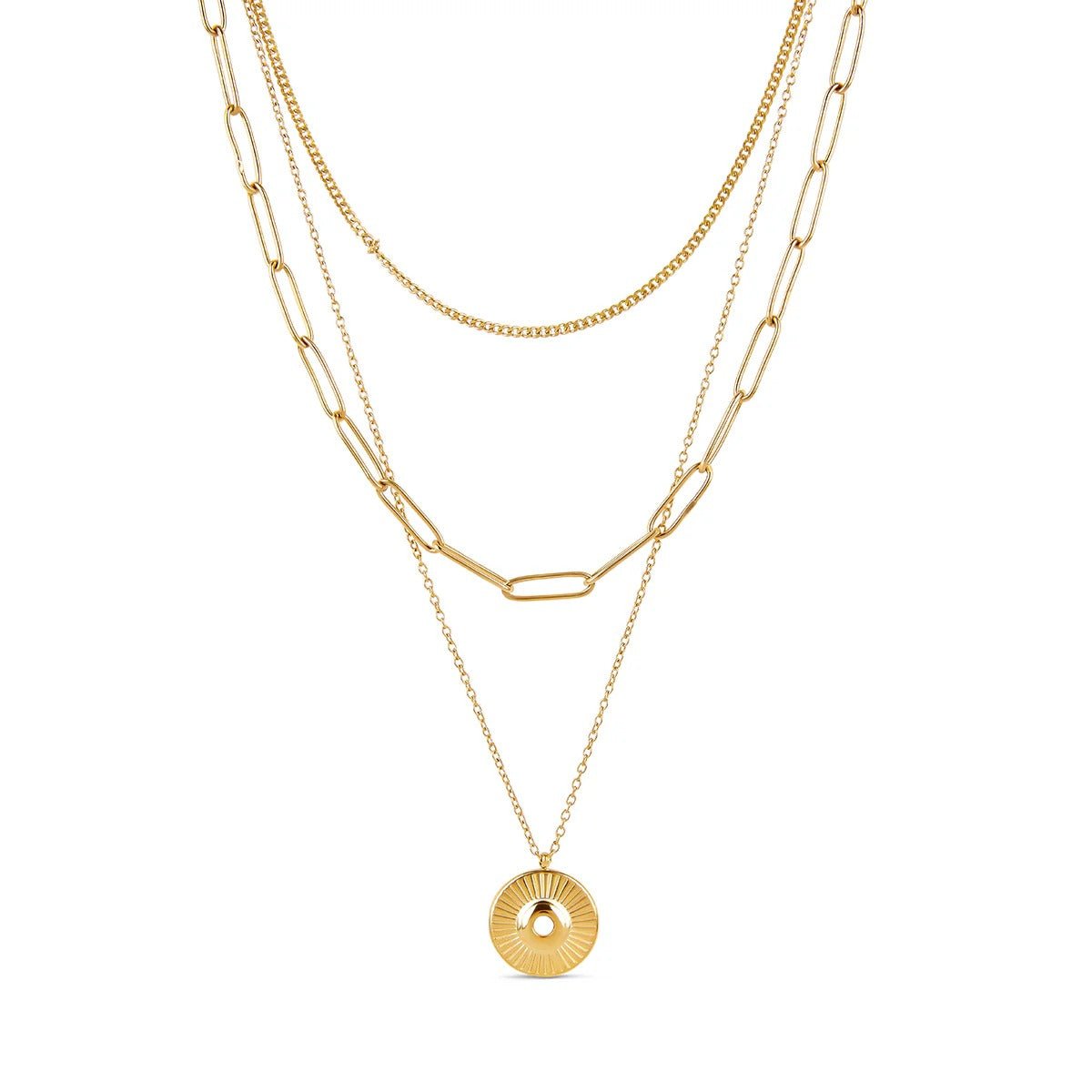 Cleopatra Layered Necklace Set | 18K Gold