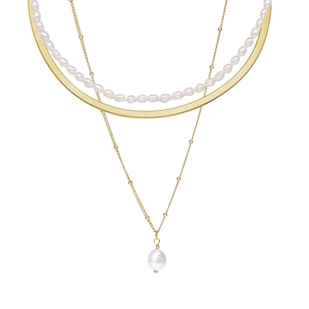 Mix Noronha Colar Triplo Banhado em Ouro 18k