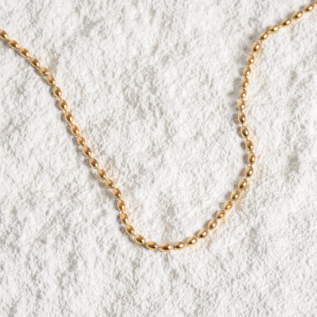 Colar Corrente Esferas Banhado em Ouro 18K